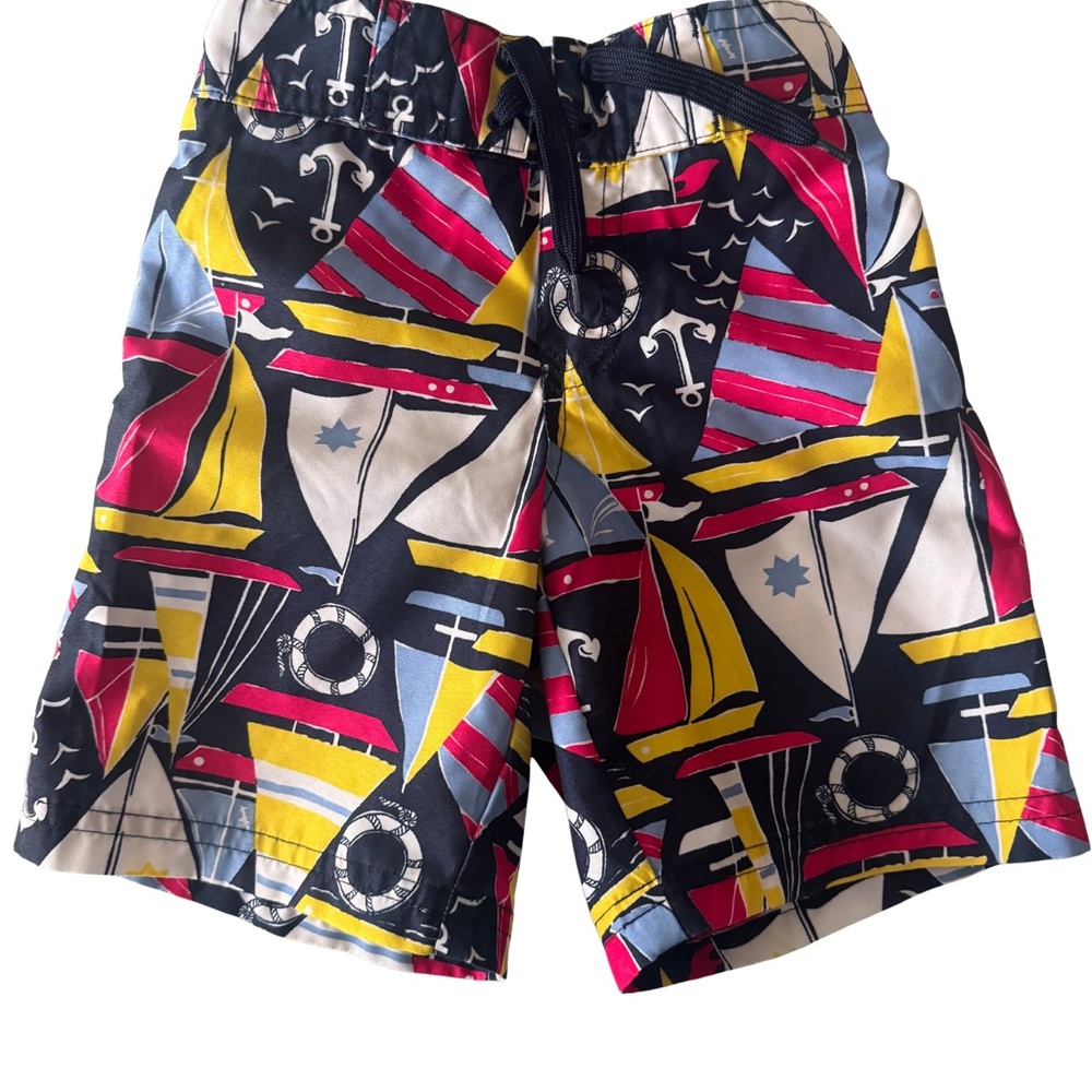 Janie and Jack Nautical Theme Swim Trunks